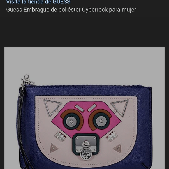 Rare Guess Cyberrock Clutch with Pink and Cream Accents - Picture 1 of 1